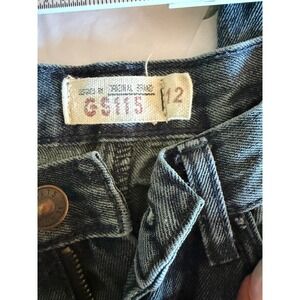 GS115 Original Brand Boys Straight Leg Dark Wash Whiskered Denim Jeans Size 12